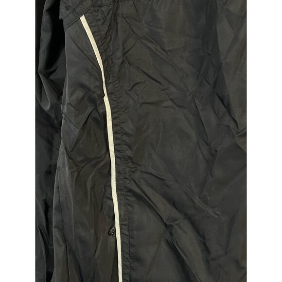 nike team windbreaker jacket black zip up pockets elastic arms waist collar READ - Picture 3 of 9